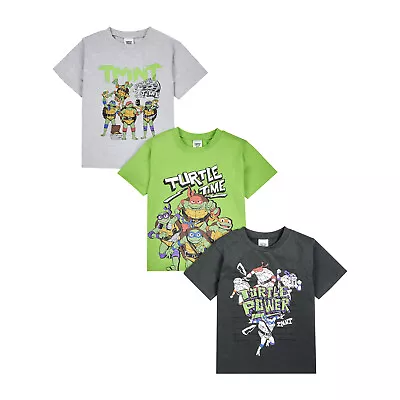 Buy Teenage Mutant Ninja Turtles Boys T-Shirts Pack Of 3, TMNT Short Sleeve 3PK Tees • 16.95£