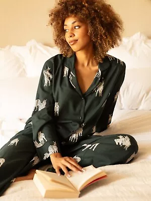 Buy Cyberjammies Women's Pyjama Set Blake Zebra Print Green • 20£