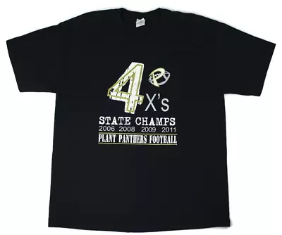 Buy Plant Panthers Football 4X's State Champs Tampa Florida Shirt Men's XL NEW • 18.66£