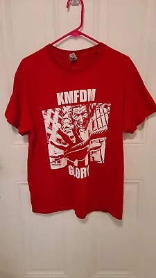 Buy KMFDM Glory Refuse And Resist Red T-SHIRT Sz L • 74.69£