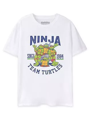 Buy Teenage Mutant Ninja Turtles White Collegiate 1984 Short Sleeved T-Shirt (Mens) • 16.95£