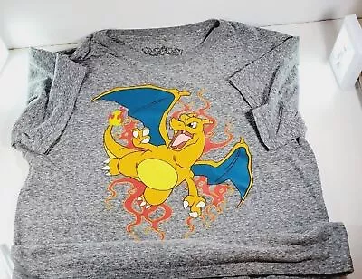 Buy Women's Size L Pokemon Charizard Gray Shirt • 12.11£