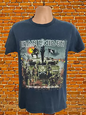 Buy Mens Fruit Of The Loom S Small Navy Iron Maiden T-shirt A Matter Of Life Death • 23.99£