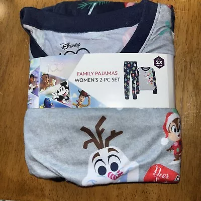 Buy Disney’s 100th Anniversary Womens 2X 18W-20W Matching Family Pajamas Set 2-Piece • 17.60£