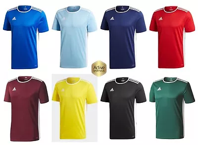 Buy Adidas Men's Entrada 18 Football Jersey Soccer T Shirt Climalite Sports Gym Top • 16.99£