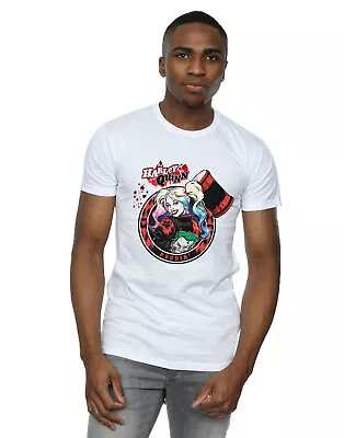 Buy DC Comics Men's Harley Quinn Joker Patch T-Shirt • 13.99£