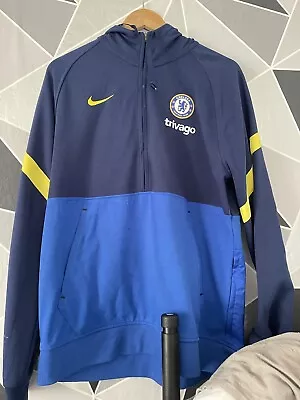 Buy Chelsea FC Mens Navy Hoodie Sweater Official Logo Football Size XL • 20£