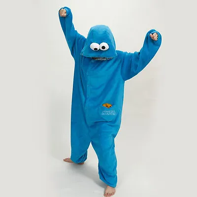Buy Anime Cosplay Pyjamas Costume Party Hoodies Onesie11 Fancy Club Sesame Monster • 31.18£