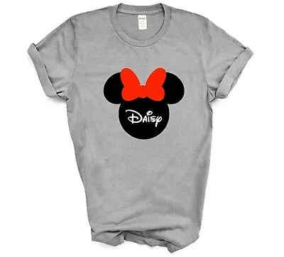 Buy Personalised Name Minnie Mouse T-Shirt. Girls Disney Inspired Disneyland TShirt • 9.99£