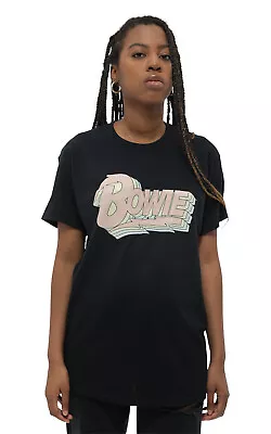 Buy David Bowie T Shirt Pastel Colour Retro Logo New Official Unisex Black XXL • 8.95£