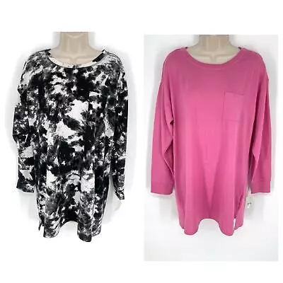 Buy Jenni NEW Women's 2 Pack Bundle Sleep Shirts M White Dynamic, Pink Tease • 39.67£