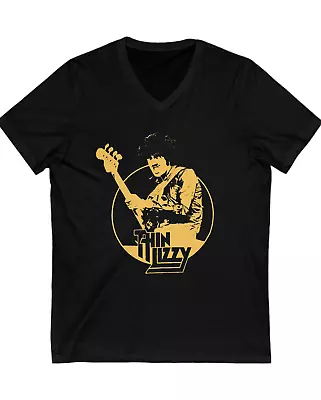 Buy Phil Lynott Thin Lizzy V-neck T-shirt Black Unisex All Sizes JJ4157 • 23.94£