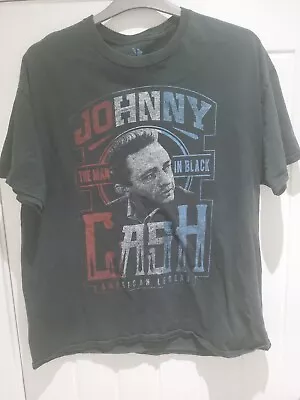 Buy Zion JOHNNY CASH Man In Black T-Shirt Black XL • 8.99£