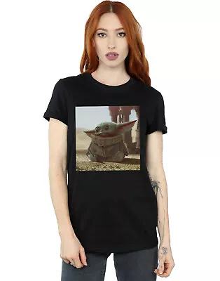 Buy Star Wars Women's The Mandalorian The Child Scene Boyfriend Fit T-Shirt • 13.99£