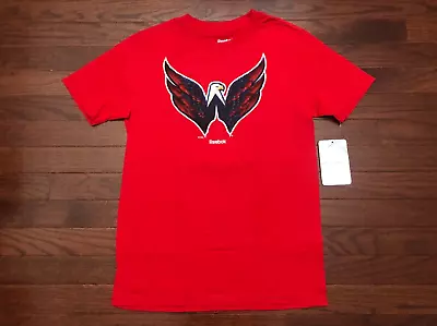 Buy New Kids Washington Capitals T Shirt Youth Medium Red Blue Reebok Caps Nwt • 7.83£