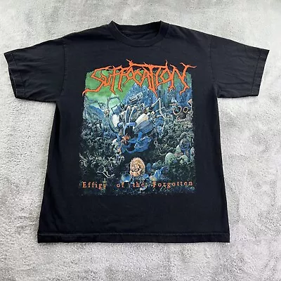 Buy Vtg Suffocation Shirt Mens Medium Black Heavy Metal Band Gothic Horror Promo Y2K • 29.84£