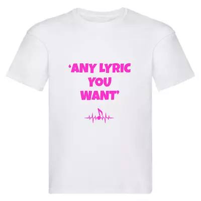 Buy Stormwarrior@ KID'S Tshirt Tee Shirt T LYRIC Gift Custom MUSIC Pink • 14.99£