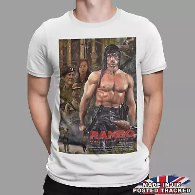 Buy Rambo T-Shirt Retro Vintage Classic Movie Tee Gift Film UK Poster • 8.99£
