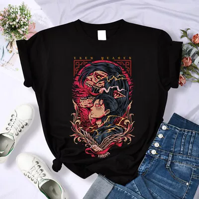 Buy AOT Attack On Titan T-shirts Anime Unisex Men Women Eren Levi MikasaGifts Tees • 17.24£