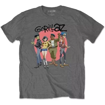 Buy Gorillaz Group Circle Rise Charcoal Unisex Official T Shirt Various Sizes • 17.49£