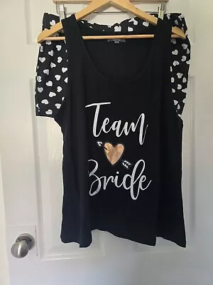 Buy Team Bride Ladies Lounge Wear Pjs Hen Do Size 20 22 Studio New • 7.11£