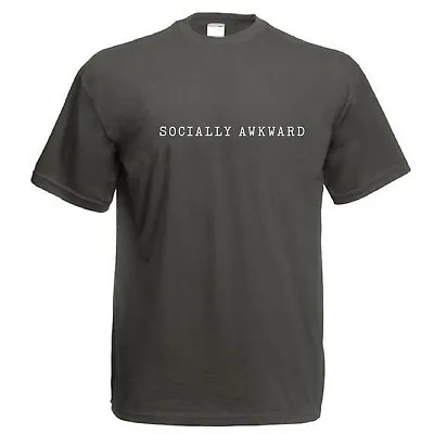 Buy Socially Awkward Funny Mens T Shirt Nerd Geek Casual Fit Cotton T-Shirt S -XXL • 10.50£