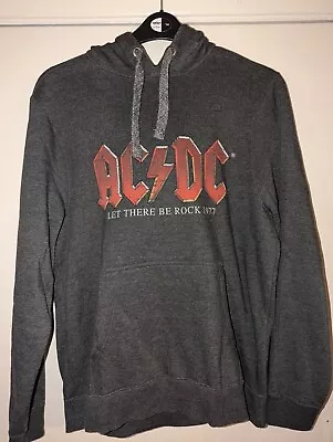 Buy AC/DC Let There Be Rock 1977 Charcoal Pullover Hoodie Official Medium • 19.99£