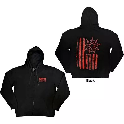 Buy Slipknot Unisex Zipped Hoodie: 9-Point Flag (Back Print) (X-Large) • 36.43£