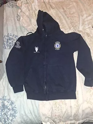Buy Chelsea Fc   2 Times Champions League Winners Small  Navy    Zip Up Hoodie • 2£