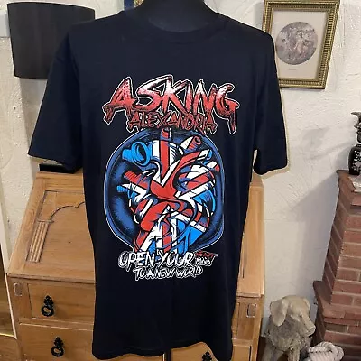 Buy Asking Alexandria Flag Eater Black T Shirt Heavy Metal Rock Large Open Your Mind • 12£