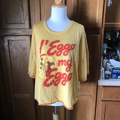Buy Kellogg’s T-Shirt Sleepwear Gold L’EGGO MY EGGO Graphic Short Sleeve Women’s 3X • 13.43£