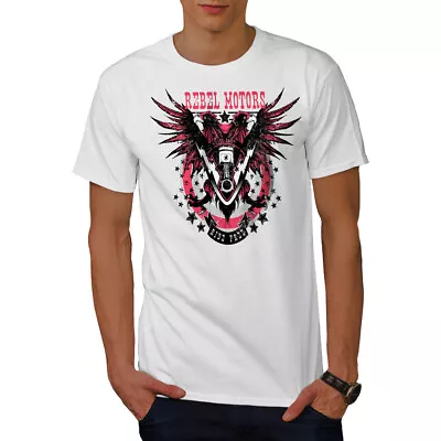Buy Wellcoda Rebel Motors Club Biker Ride Mens T-shirt • 17.99£
