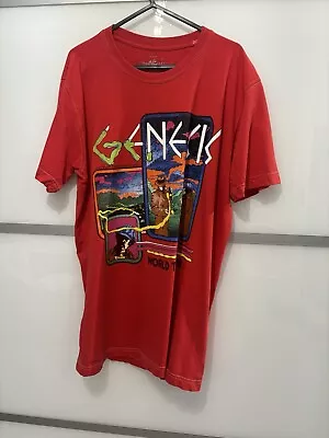 Buy Mens GENESIS WORLD TOUR 78 Red T-shirt Size Medium  • 15£