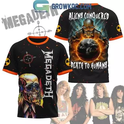 Buy Megadeth Aliens Conquered Death To Humans Hoodie T-Shirt • 25.20£