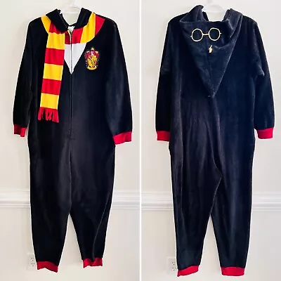 Buy Harry Potter Unisex Adult One Piece Gryffindor House Hooded Pajamas Small / Med • 11.18£