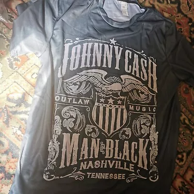 Buy Johnny Cash Outlaw Music Nashville  Unofficial Mens T-shirt 44/46 Inch Chest • 12£