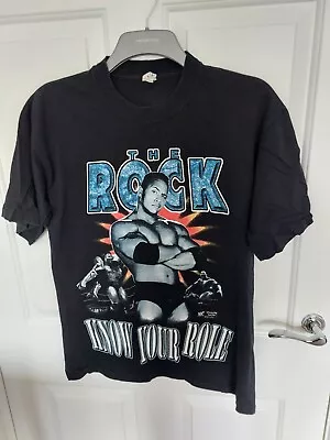 Buy The Rock - Know Your Role WWE/WWF Retro T-shirt • 65£
