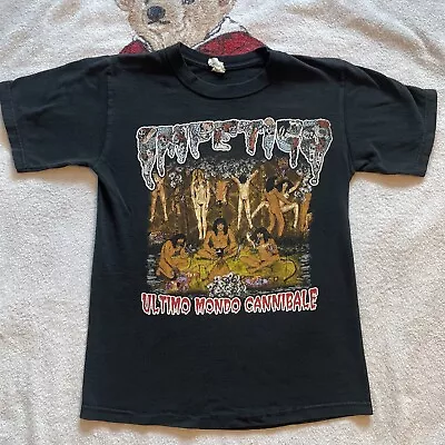 Buy Vintage Impetigo Ultimo Mondo Cannibale Double Sided Shirt Men S • 182.05£
