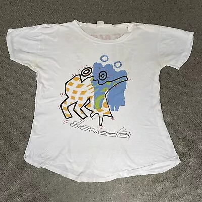 Buy Genesis Invisible Touch Tour 1987 T Shirt Mens Medium White Vintage • 56.05£