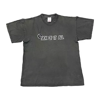 Buy Vintage Sick Of It All Shirt 90s Tour Hardcore Punk Band Tee Madball Hatebreed • 31.06£