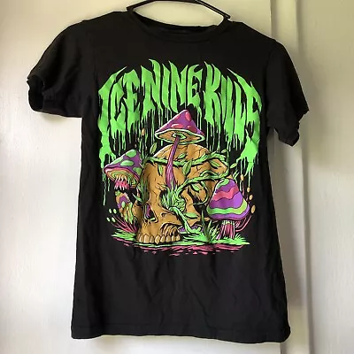 Buy ICE NINE KILLS Band Merch Mushrooms & Skulls Graphic T-Shirt Adult Sz S • 9.32£