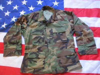 Buy US ARMY Genuine Issue WOODLAND Camo Camouflage BDU COMBAT Cargo JACKET Coat M65 • 14.99£