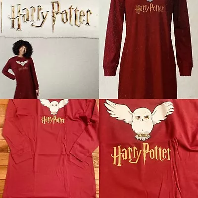 Buy WIZARDING WORLD Harry Potter Hedwig  Hogwarts /Pajama Nightgown/ Sleep Shirt XL • 27.07£