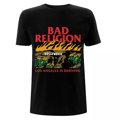 Buy Bad Religion Burning Black Official Tee T-Shirt Mens • 15.33£