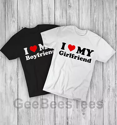 Buy I Love My Boyfriend Girlfriend T-Shirt Birthday Gift Top Tee Valentines Day • 3.95£