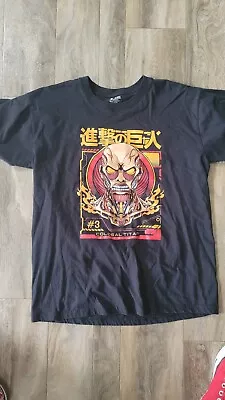 Buy Attack On Titan Colossal Titan Black T-Shirt Size Large • 8.75£
