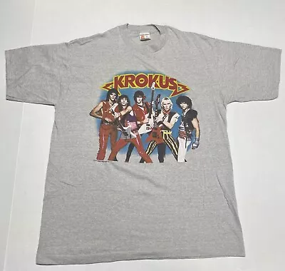 Buy Vtg Krokus The Blitz Rock The Nation 80s Tour Concert Shirt Single Stitch XL • 60.68£