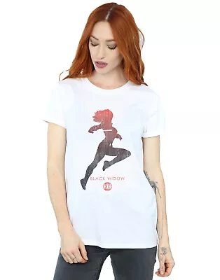 Buy Marvel Women's Black Widow Silhouette Boyfriend Fit T-Shirt • 13.99£