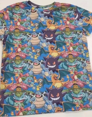 Buy Pokemon Bioworld 2016 All Over Print Graphic T-Shirt - Size Large 21  P2P  • 8.99£