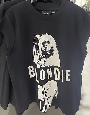 Buy Blondie Silhouette Black Cropped T-Shirt UK Size 4-20 2XS-XL • 16.99£